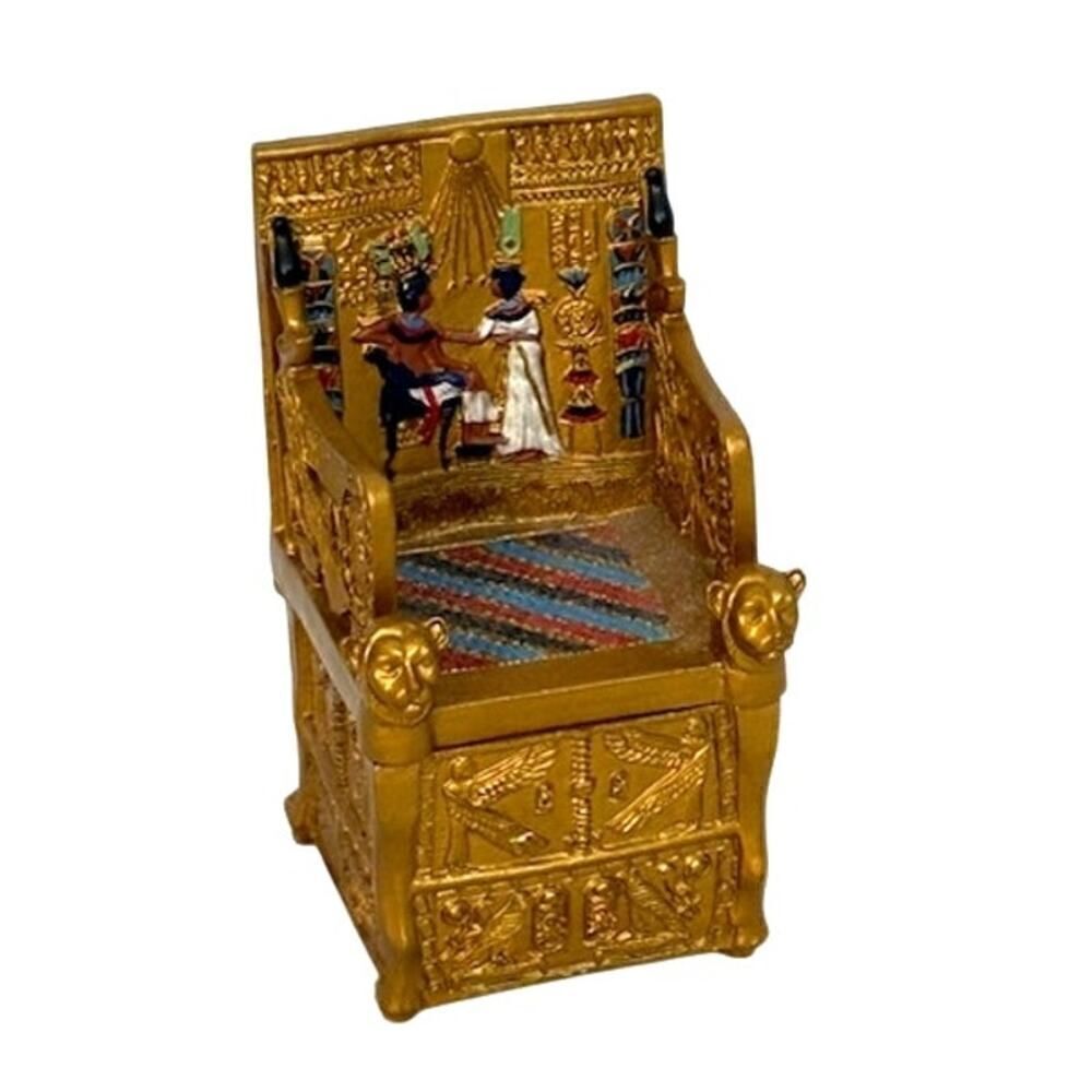 Trinket Box Chair Throne of Paraonic King Tutankhamun